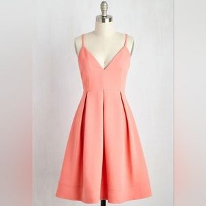 Alythea Happy as a Clambake Coral Dress